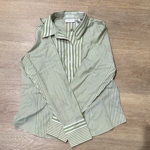 Green Striped Men's Shirt